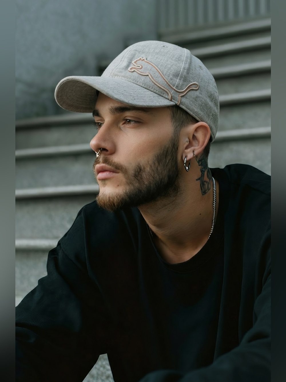 Unisex Gray Puma Cap - One Size